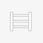 Ranch Rail - White on Gray - Lightened