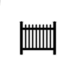 Ornamental Fence - Black on White with Glow