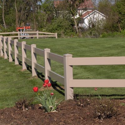 Tan ranch rail